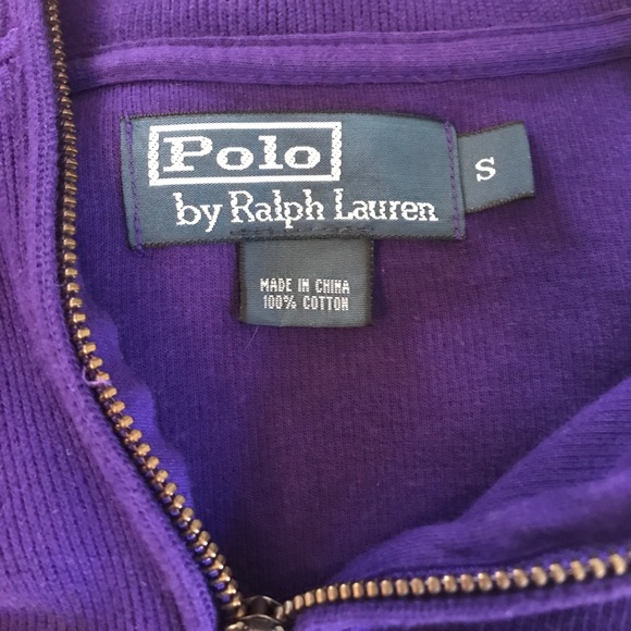 Ralph Lauren 1/4-zip & Polo T-shirt Purple & Gray - Picture 3 of 4