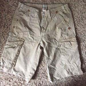 True religion khaki shorts size 32 Mens