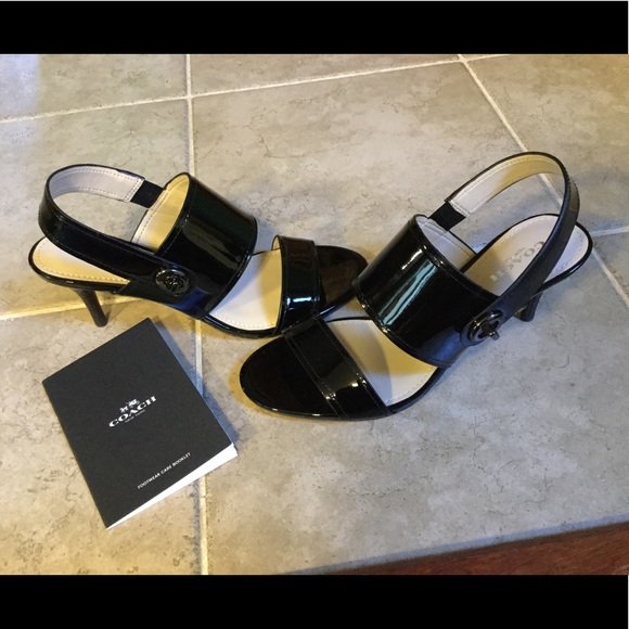 Coach Shoes - 💜 SALE! Coach Marla Black Patent Sandal