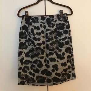 Banana republic leopard pencil skirt