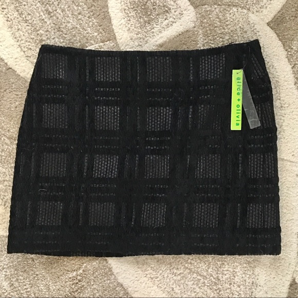 Alice & Olivia Black Mini Skirt - Picture 2 of 6