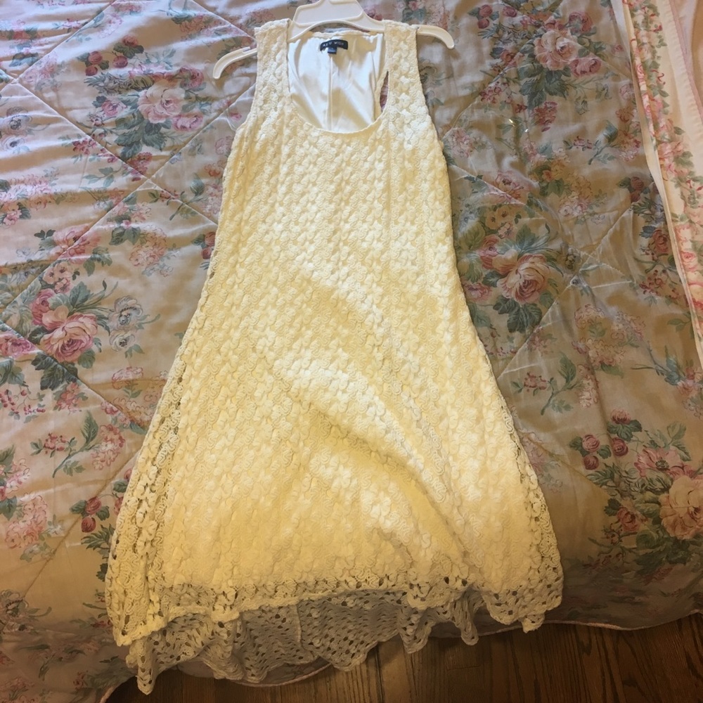 As u wish cream high-low dress