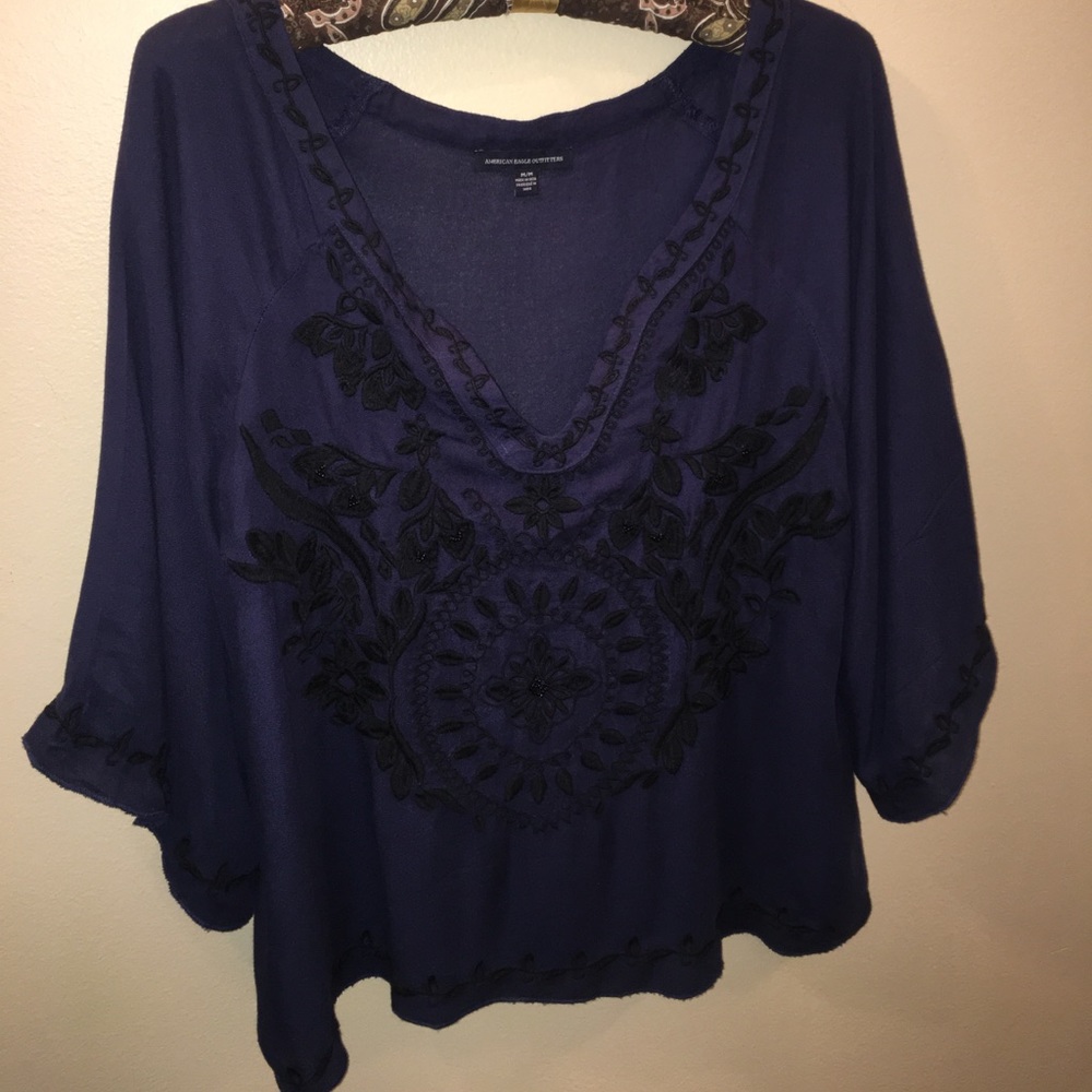 American Eagle Flowy Detailed Top