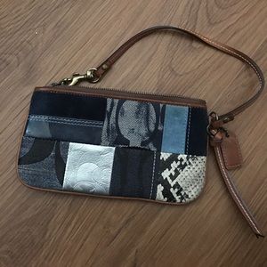 Denim Coach Wristlet