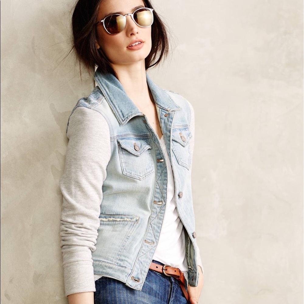 Anthropologie Pilcro Simone Light Denim Vest
