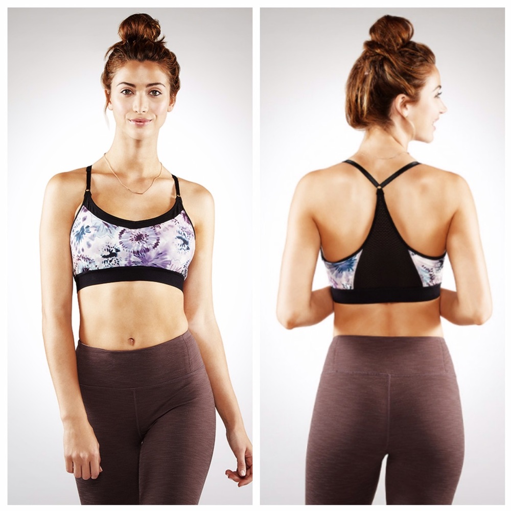 NWT Brand New Manduka Damana Sports Bra Hana Print