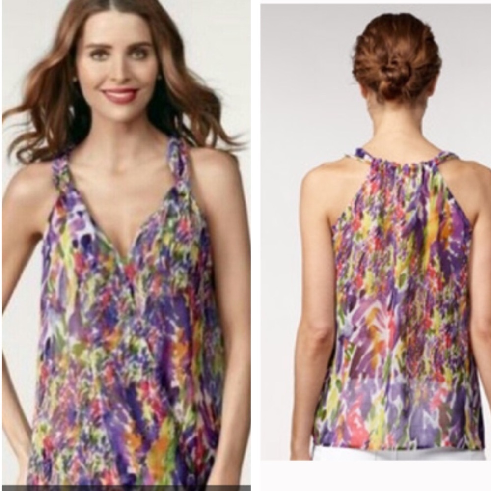Cabi watercolor sleeveless top