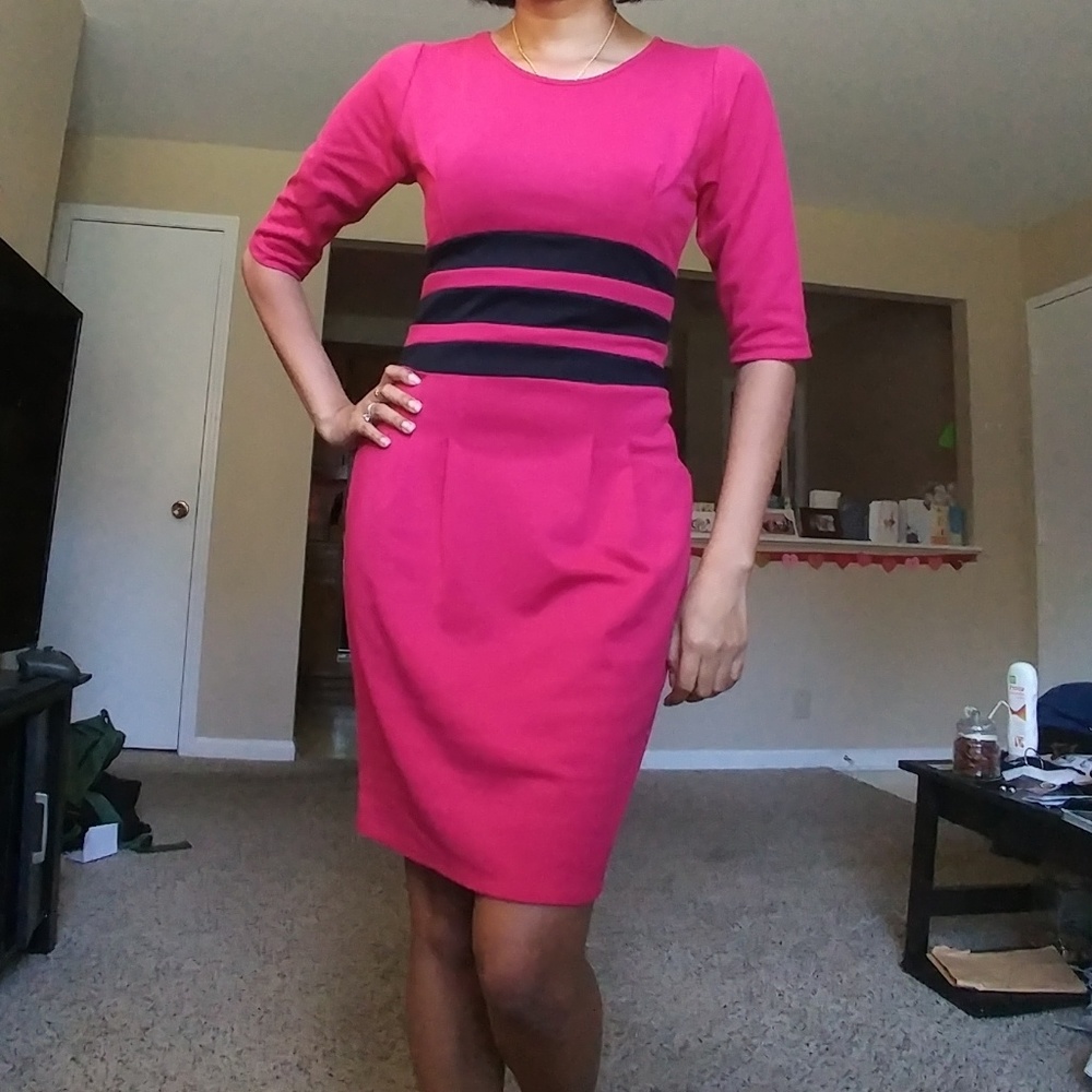 Petite Red Midi Dress