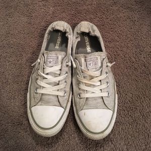Grey Converse Slip-Ons