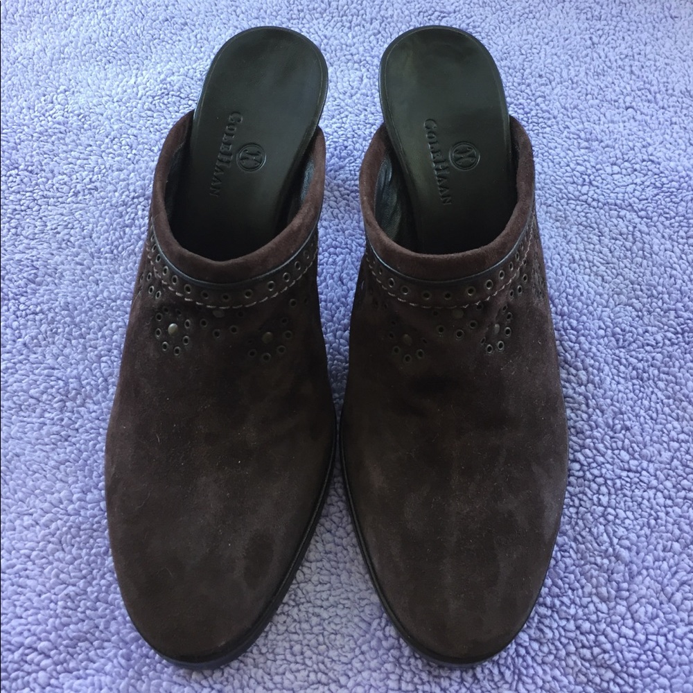 Cole Haan Brown Suede Clogs