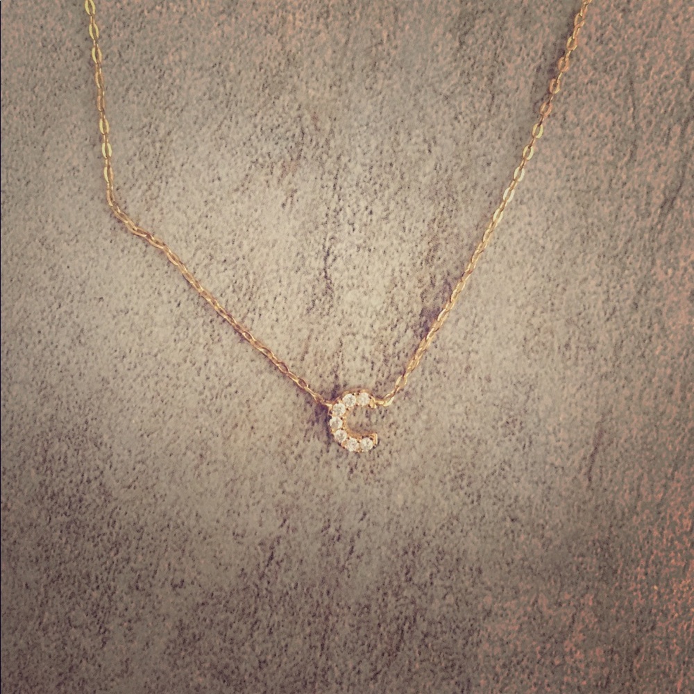 "C" initial necklace