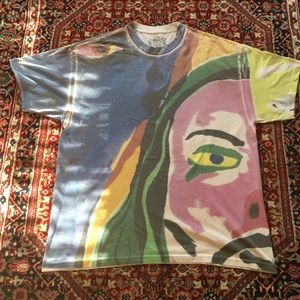 Krooked Skateboarding Face Print T-shirt