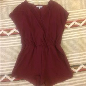 Naked Zebra dressy wine romper!