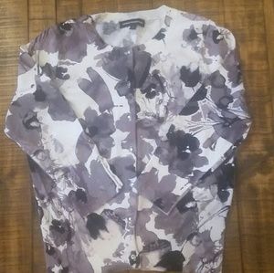 Express floral cardigan