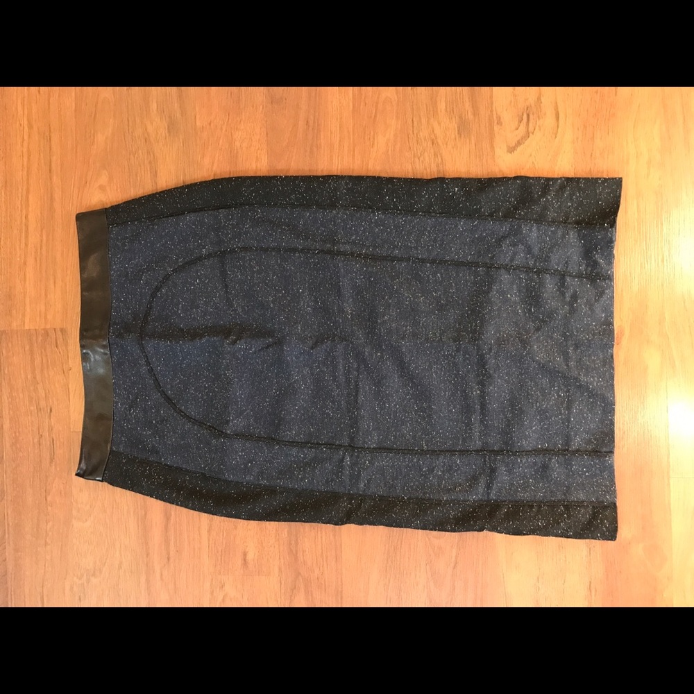 Patrik Ervell black flecked wool Scuba skirt FW12