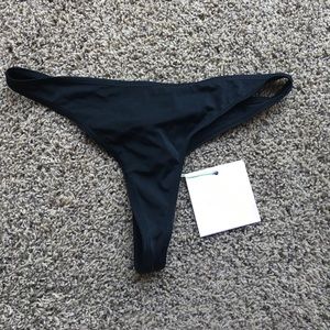 Black thong bikini bottom