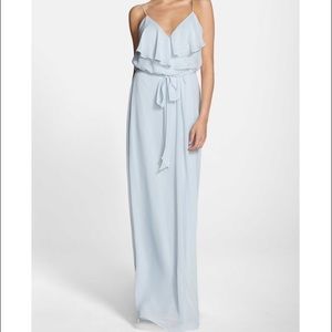 'Drew' Ruffle Front Chiffon Gown Nouvelle Amsale