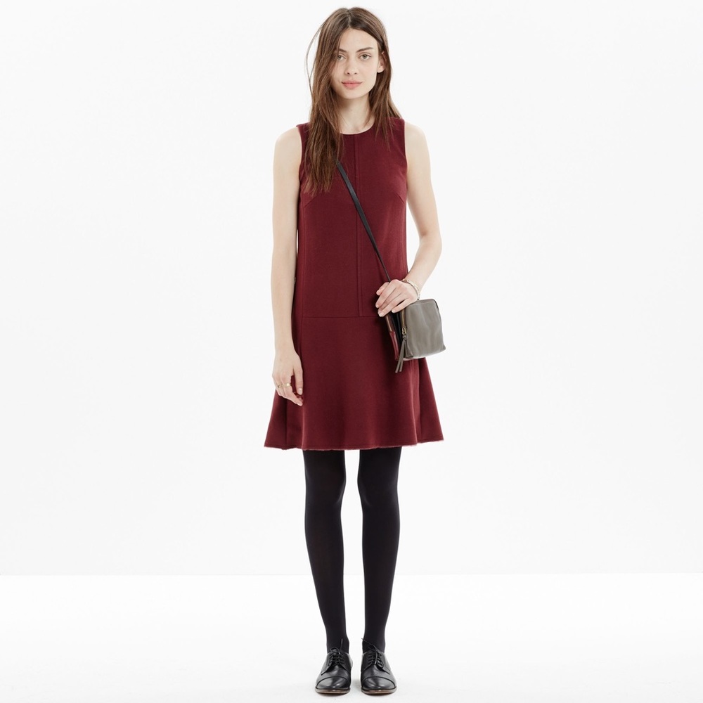 Madewell Foyer Dress in Dark Cabernet - Size 2