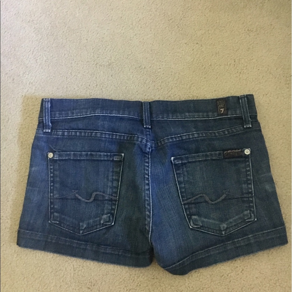 Seven for all Mankind dark denim shorts 26