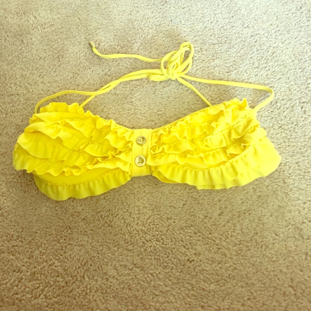 Bright yellow bikini top