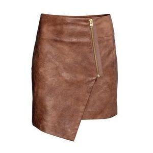 H&M Faux Leather Wraparound Skirt