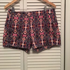 Navy Patterned Shorts by British Khaki
