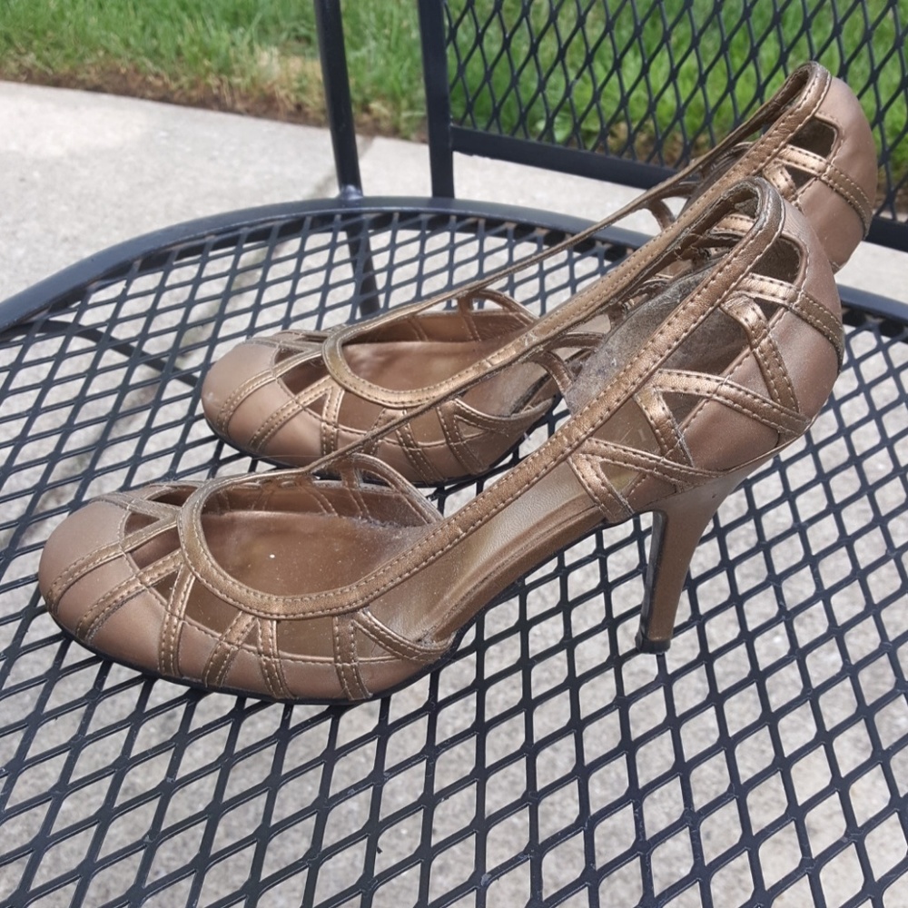 Mixit Bronze Strappy Heels