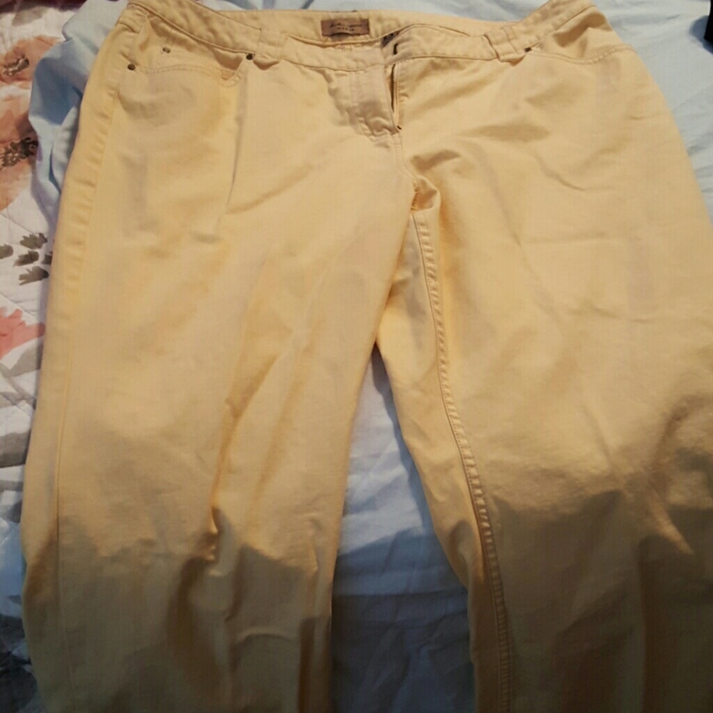 Yellow casual pants