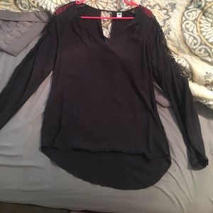 Charcoal gray long sleeve shirt