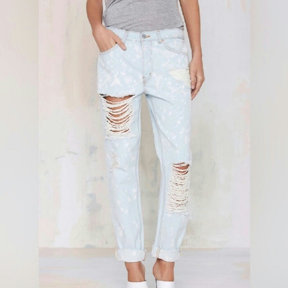 Nasty Gal Denim - NASTY GAL DISTRESSED JEANS-SIZE 25-VERY COOL