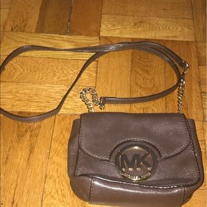 Michael Kors Brown Leather Crossbody