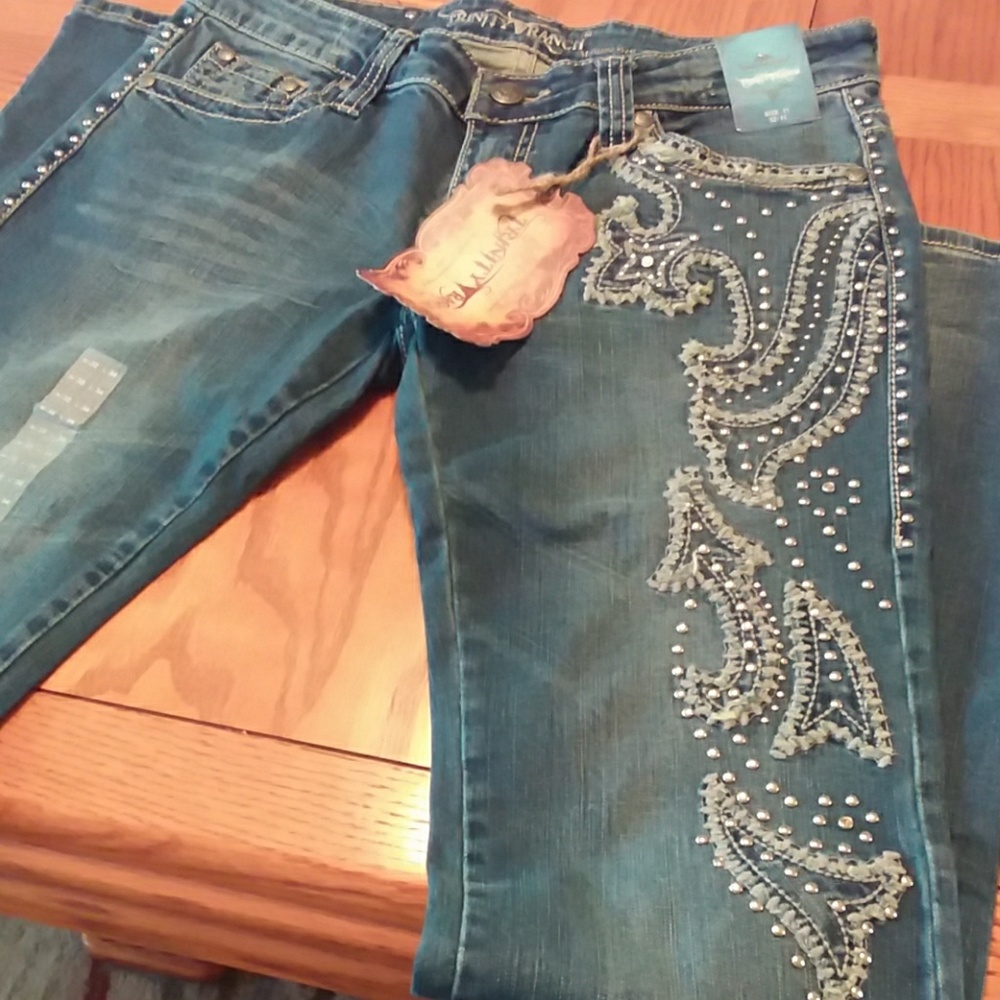 Trinity ranch hip hugger denim jeans - Picture 2 of 7