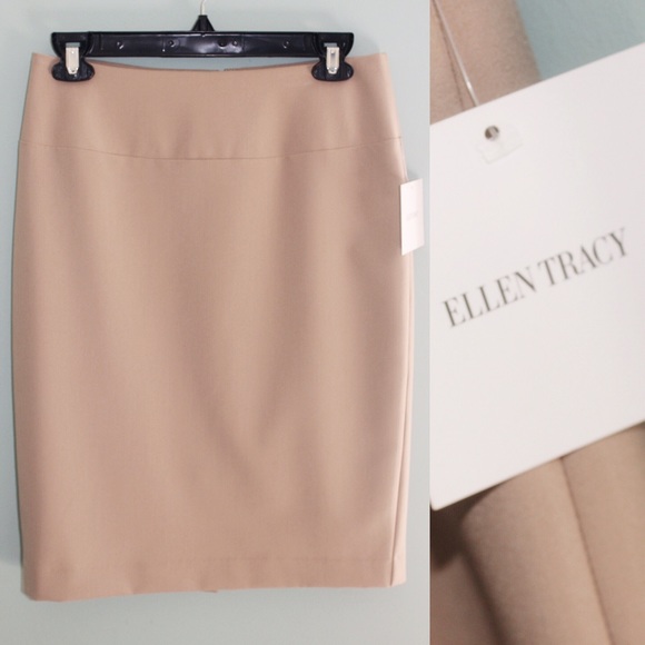 Ellen Tracy Dresses & Skirts - NWT✨ Ellen Tracy Tan Pencil Skirt