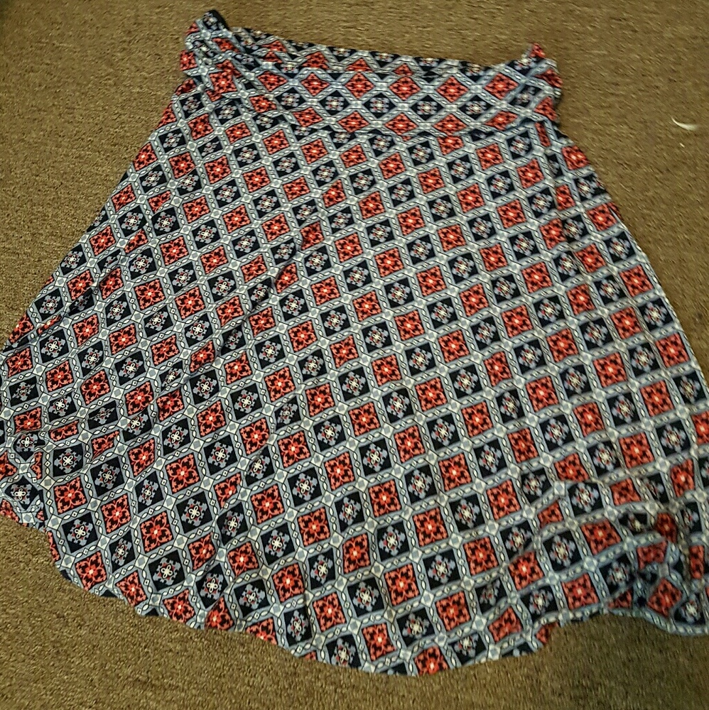 Casual Patterned Jersey Skirt