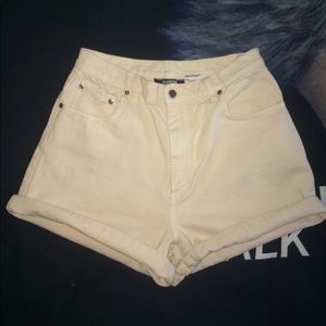 Vintage Denim High Waisted Shorts Light Pink