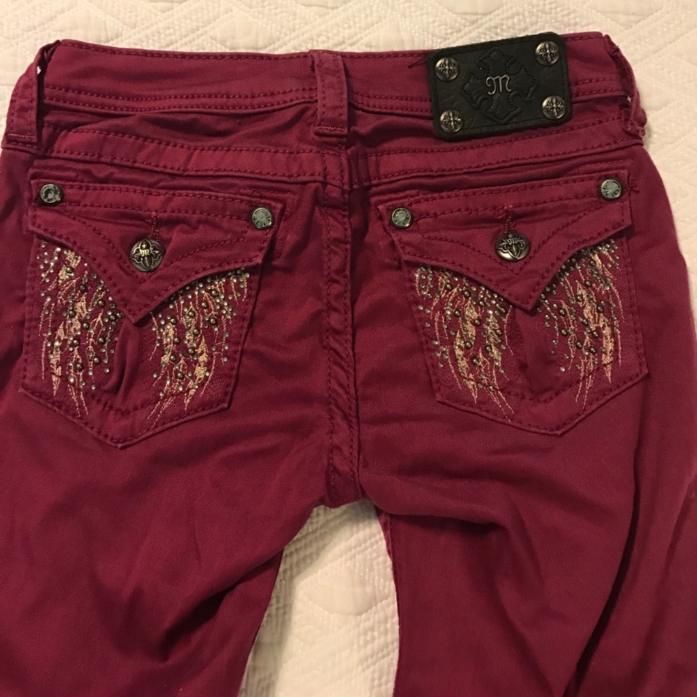 NWOT Miss Me Cranberry Skinny Jeans