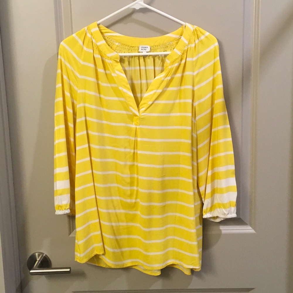 Yellow striped blouse