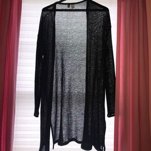 Long black cardigan