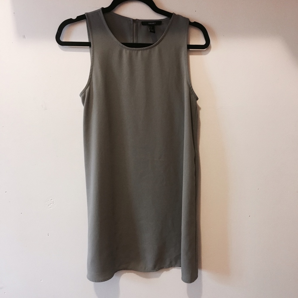 Olive Green Sleeveless Dress