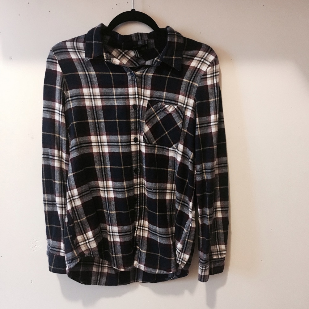 Navy/Purple Plaid Shirt