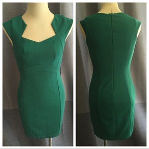 Emerald Bodycon cap sleeve dress