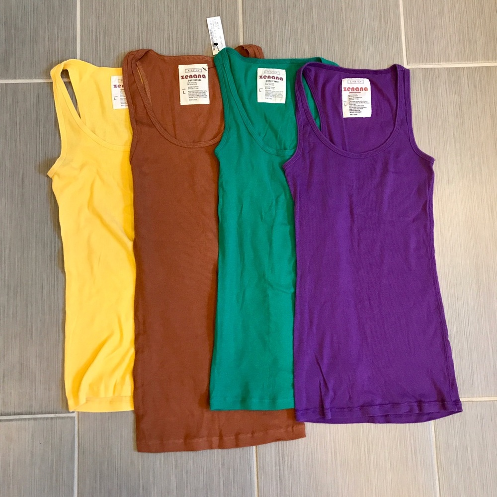 ❌DONATED❌ Four Ribbed Racerback Tank Tops