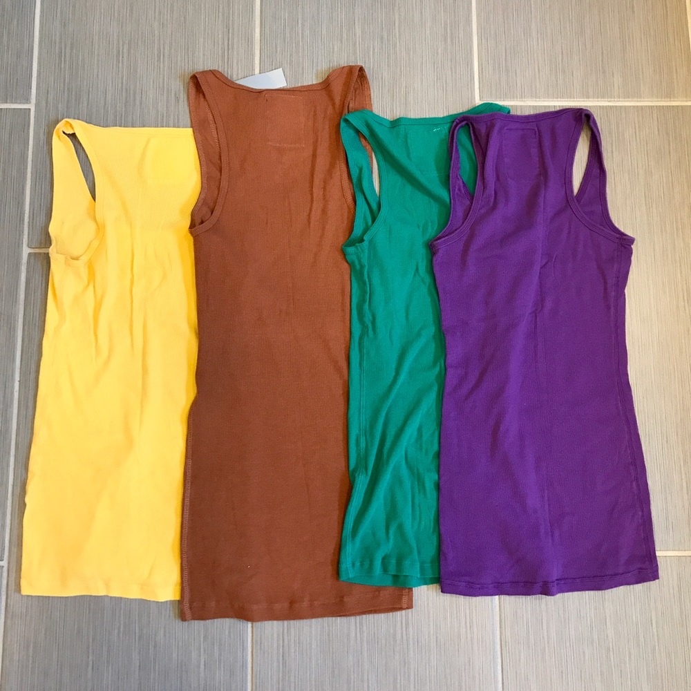 ❌DONATED❌ Four Ribbed Racerback Tank Tops - Picture 2 of 3