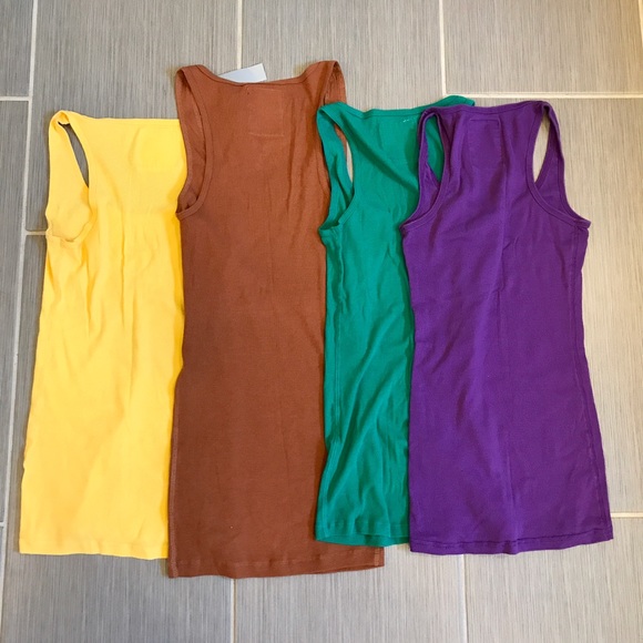 ❌DONATED❌ Four Ribbed Racerback Tank Tops - Picture 2 of 3
