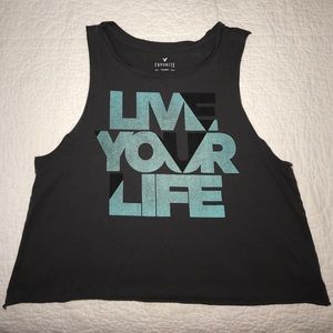 American Eagle Outfitters cropped muscle tank
