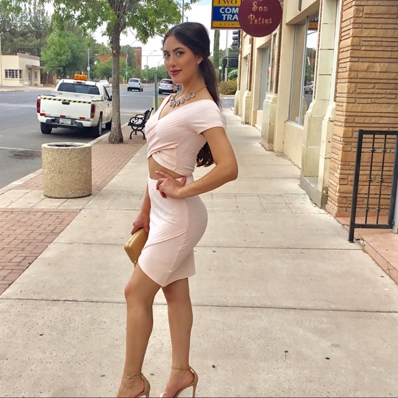 Peach Two Piece Dress-SALE-5🌟LAST ONE - Picture 2 of 4