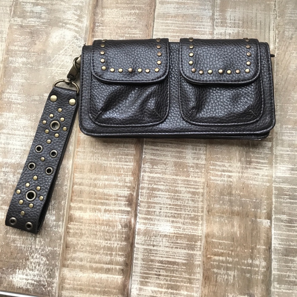 Brown Ann Taylor Loft wristlet