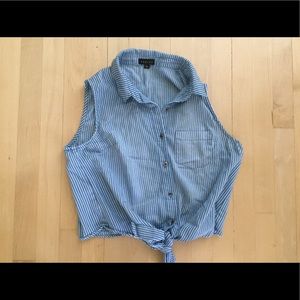 Timing cropped button up shirt/ does not fit large