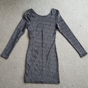H&M Silver Scoop Back Mini Dress