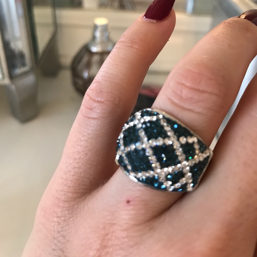 Sterling Silver and crystal ring.